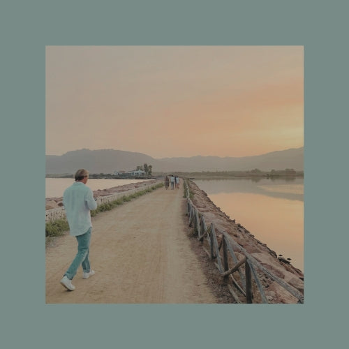 Sunset walk along the coastal trails near Il Polpo Nero, a seaside retreat in South Sardinia offering breathtaking Mediterranean views and outdoor adventures.